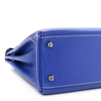Hermes Epsom Candy Kelly Retourne 32 Bleu Electrique Mykonos 8 of 13