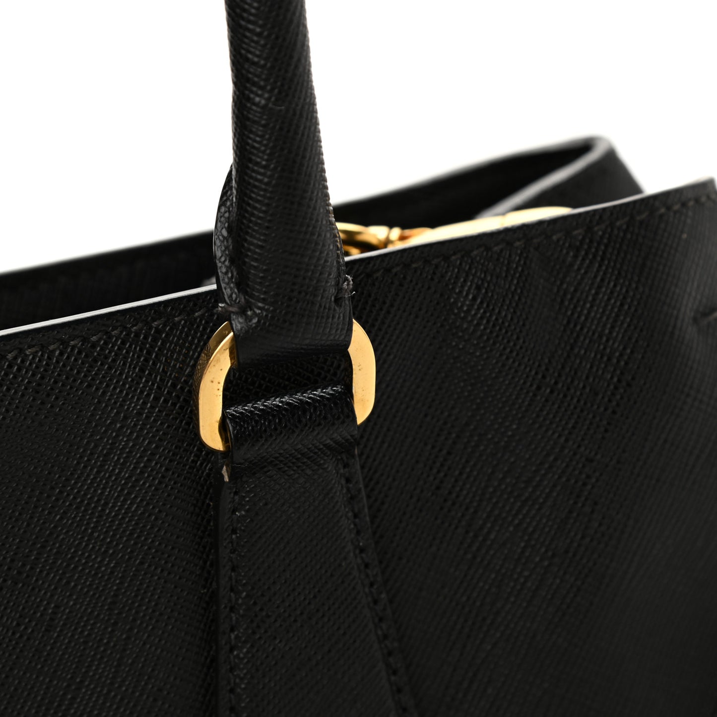 Saffiano Lux Medium Tote Black