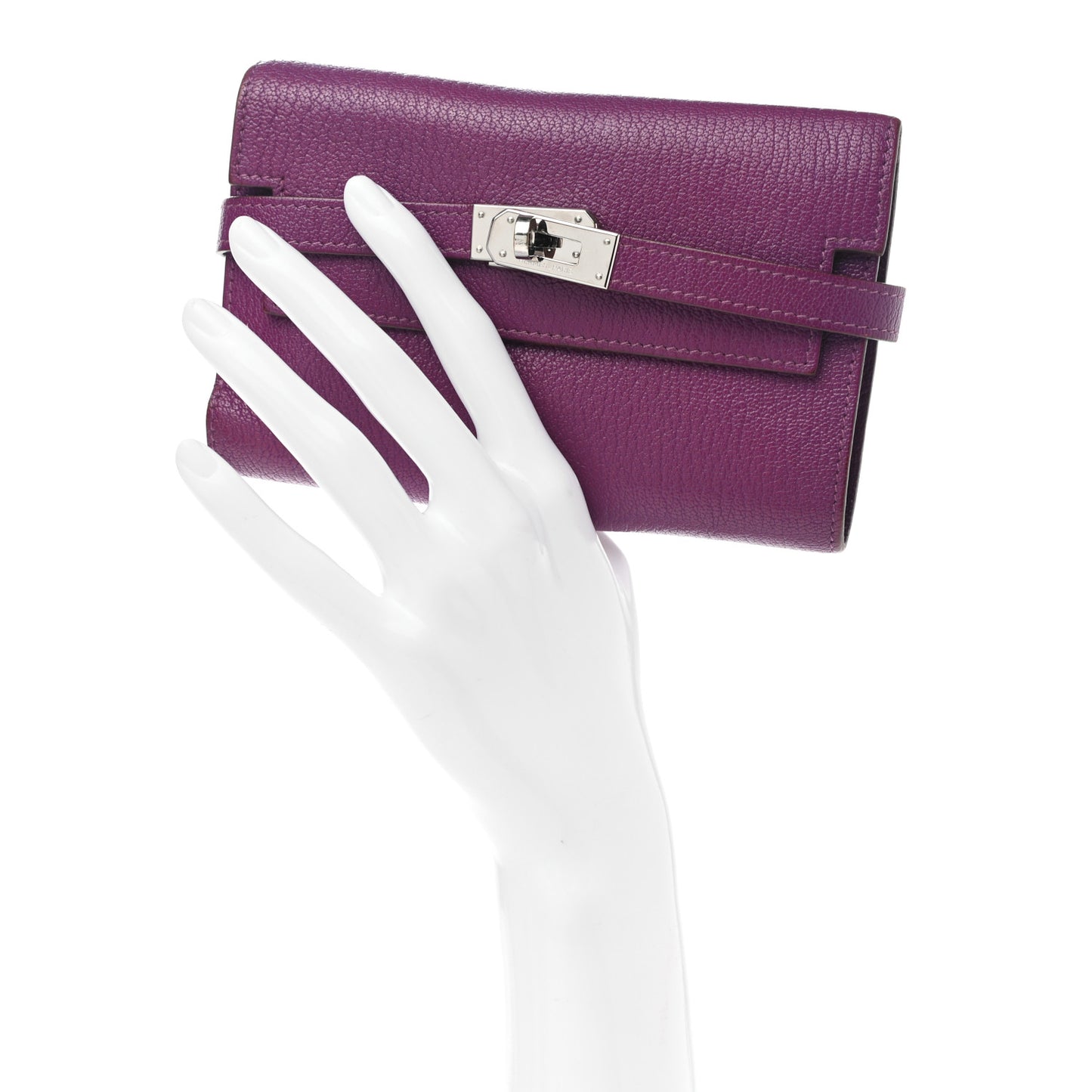 Chevre Mysore Medium Kelly Wallet Anemone