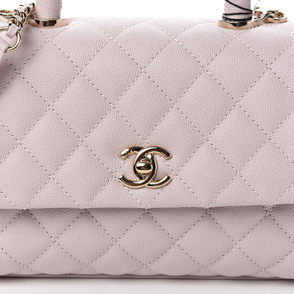 Chanel Caviar Quilted Mini Coco Handle Flap Lilas Lilac 8 of 9