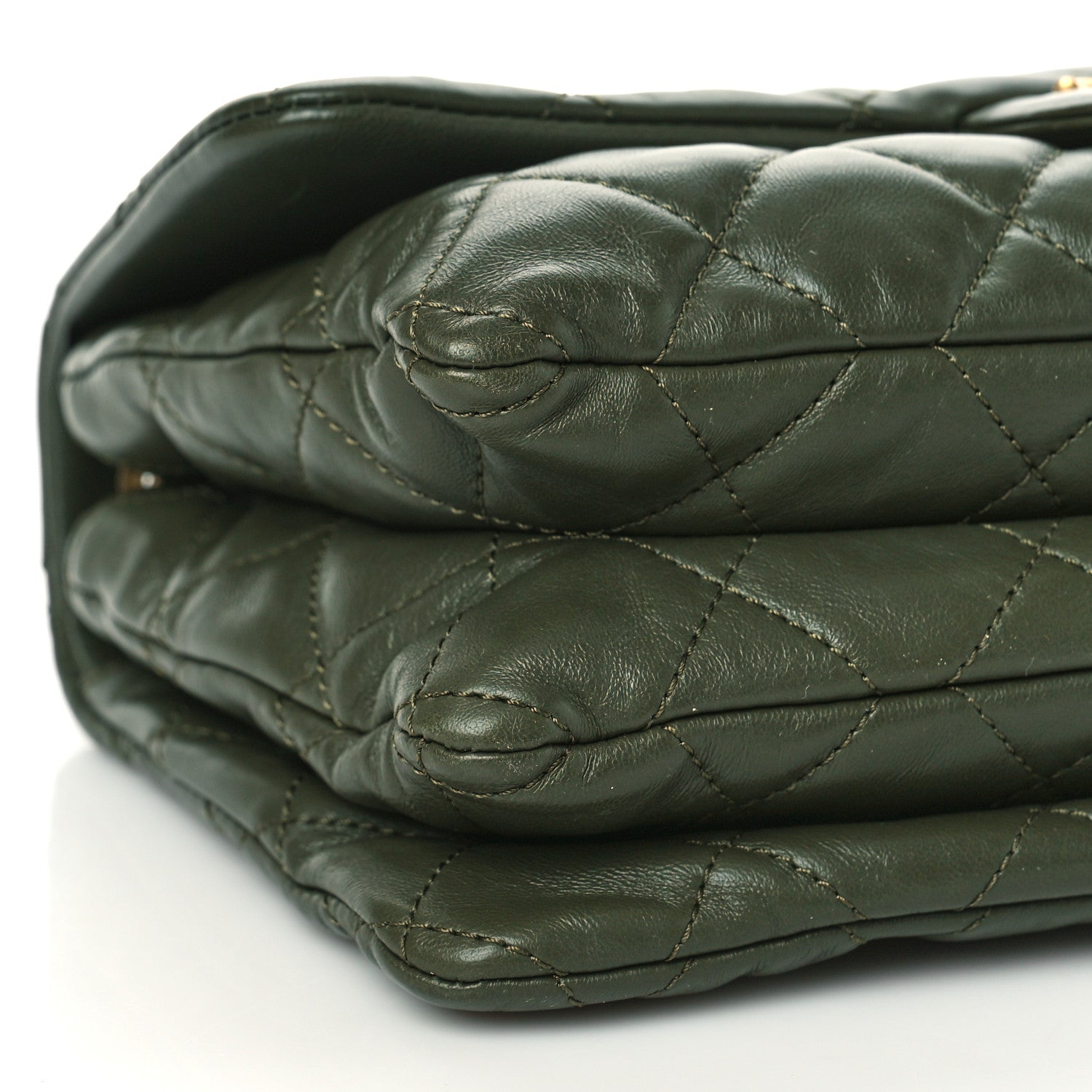 Chanel Lambskin Quilted Medium Pillow Crush Flap Khaki 7 of 8