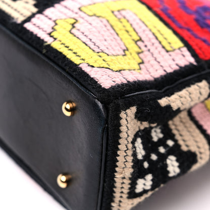 Chanel Needlepoint Precious Symbols Shoulder Bag Black 8 of 15