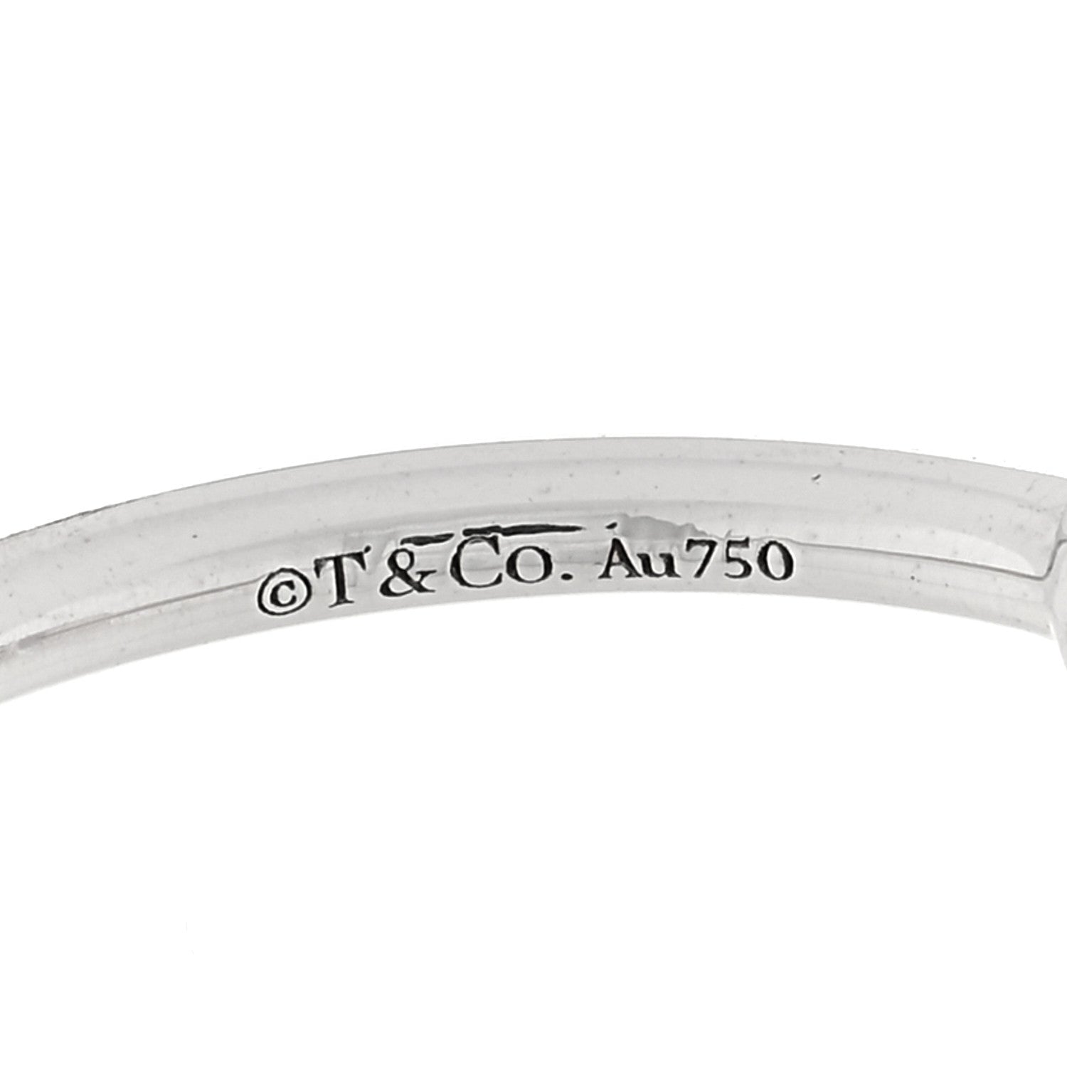 Tiffany 18K White Gold Diamond T Wire Ring 51 5.75 4 of 5