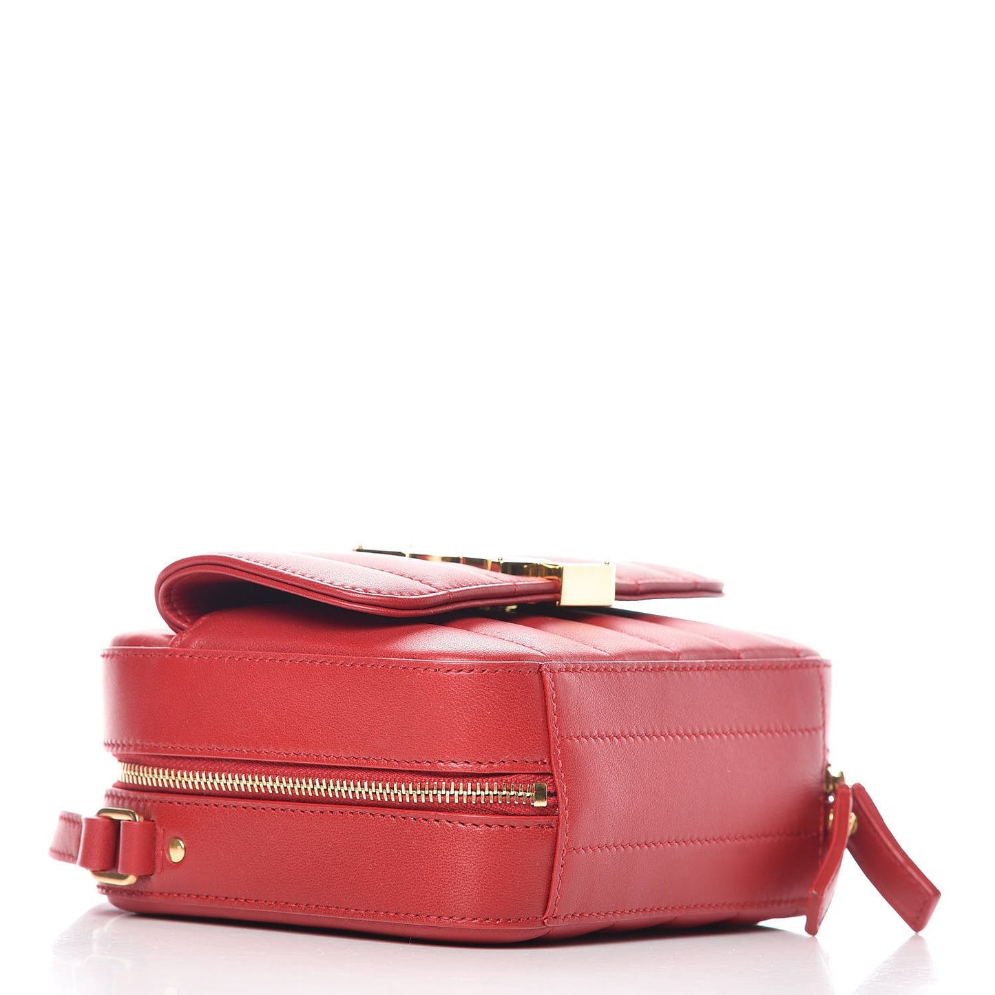 Lambskin Matelasse Monogram Mini Vicky Camera Bag Rouge