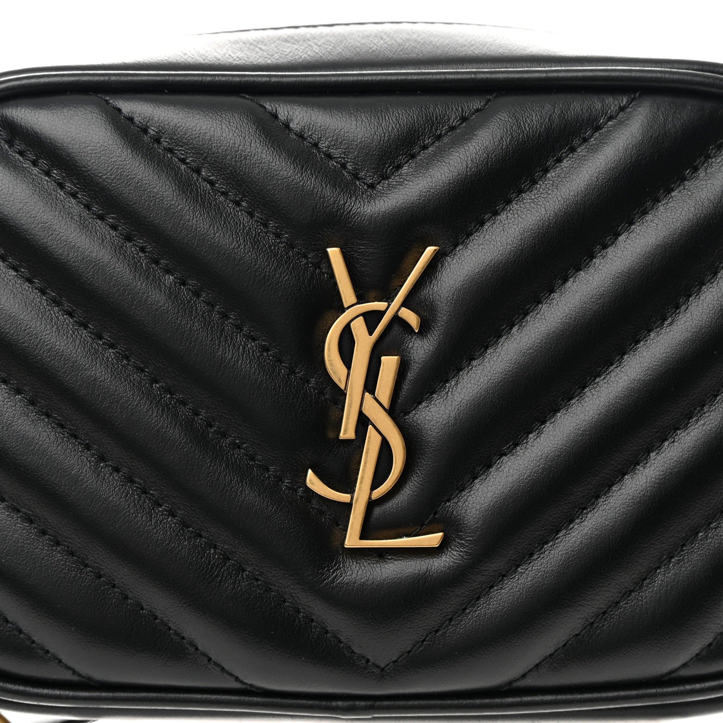 Calfskin Matelasse Monogram Lou Belt Bag Black