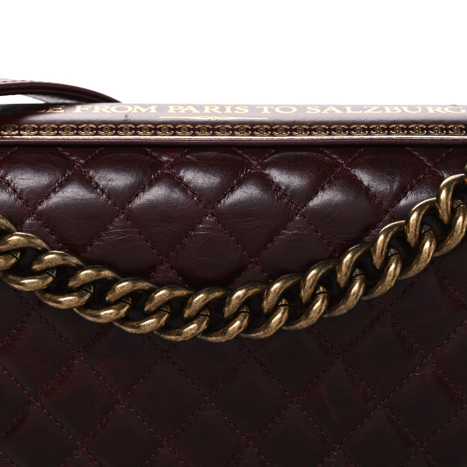 Chanel Calfskin Quilted New Medium A Tale From Paris Salzburg Boy Flap Burgundy 7 of 9