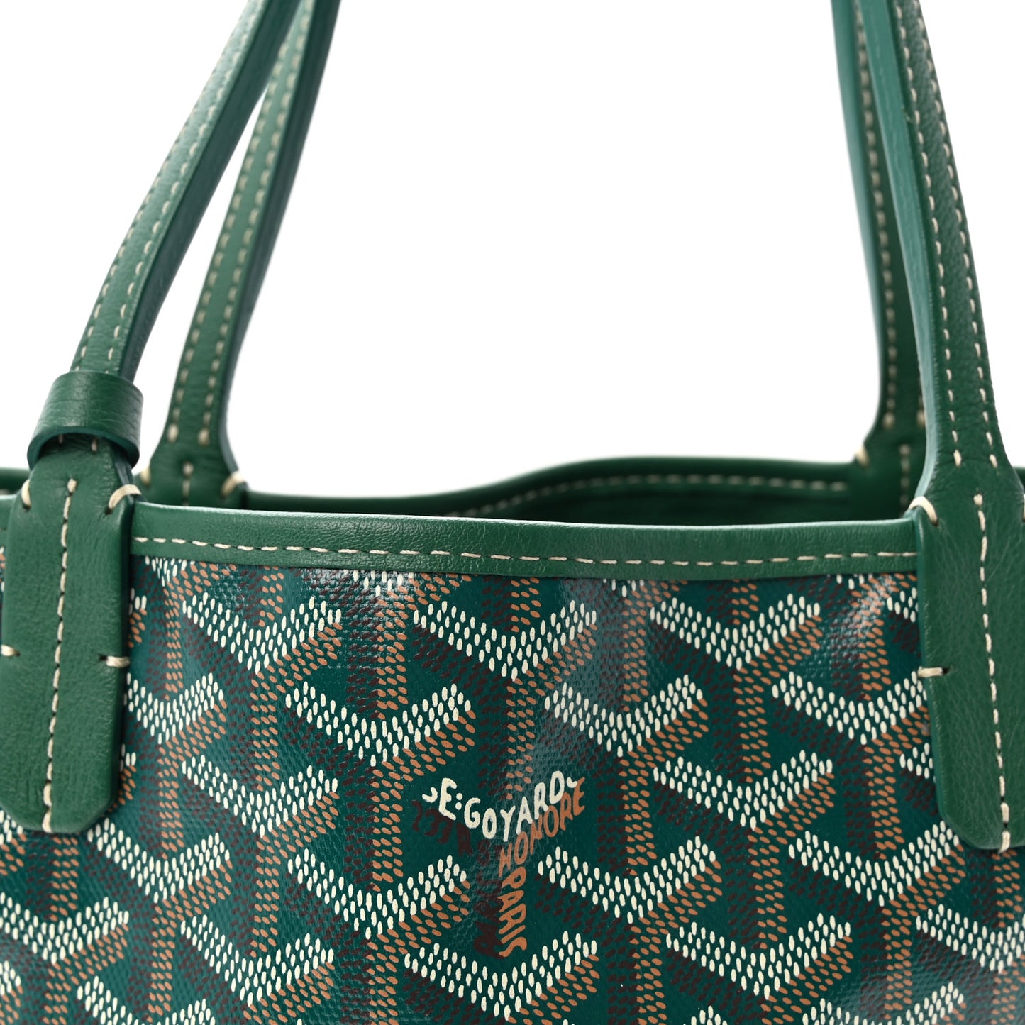 Goyardine Reversible Mini Anjou Green