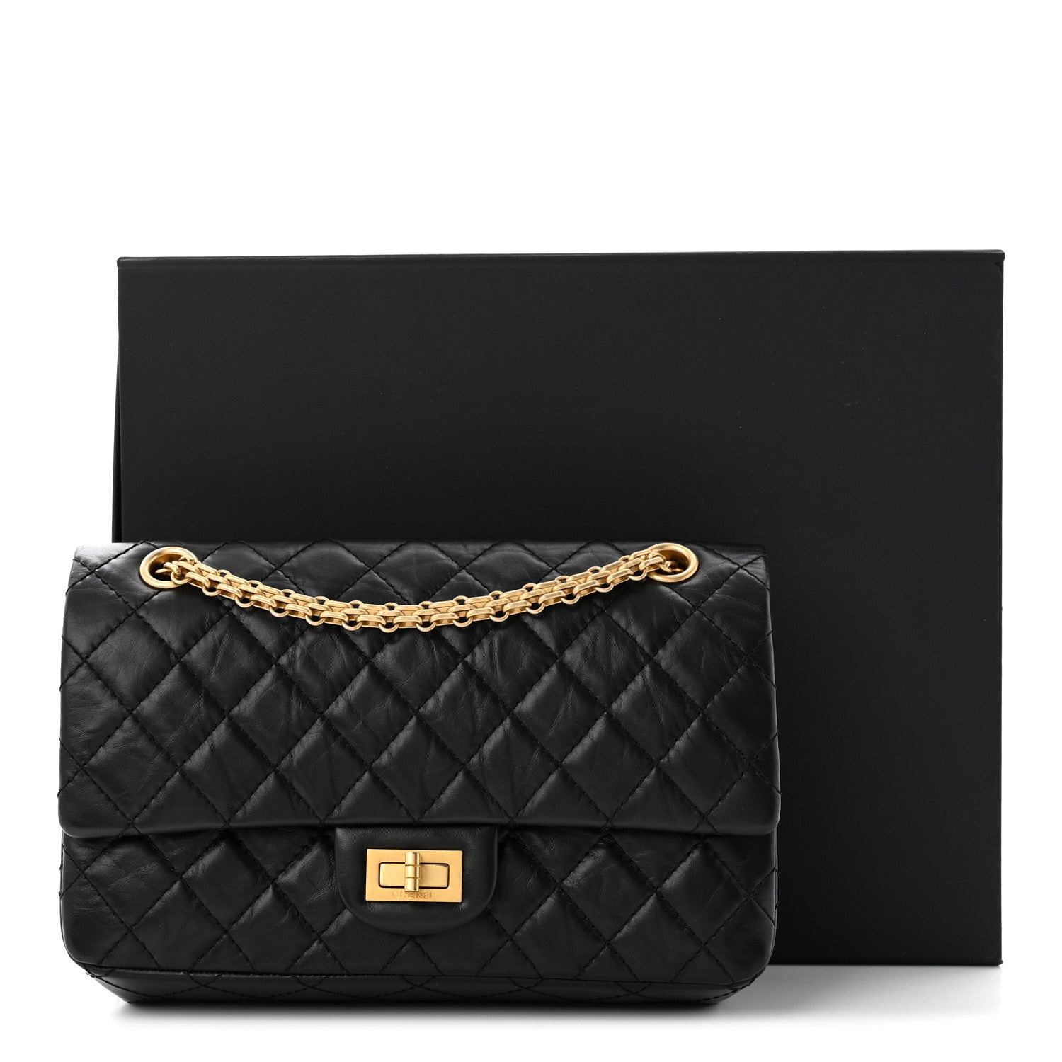 Chanel Aged Calfskin Quilted 2.55 Reissue 225 Flap Black 11 of 11