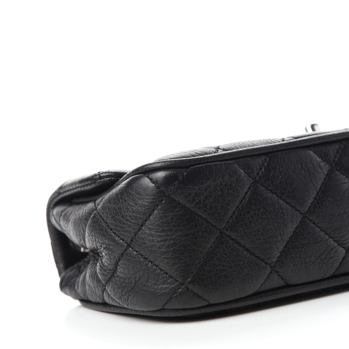 Deerskin Quilted East West Flap Black
