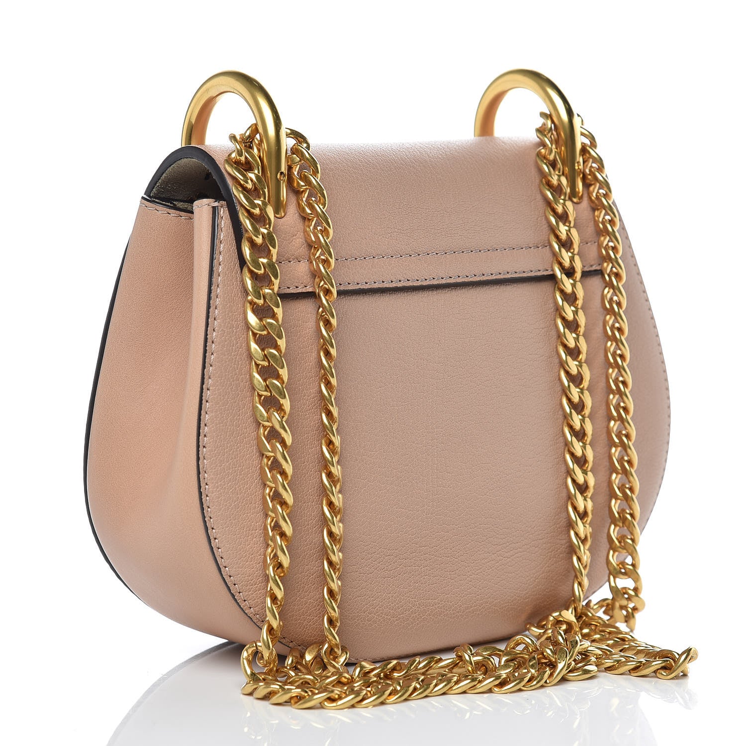 Chloe Goatskin Mini Drew Shoulder Bag Biscotti Beige 3 of 9