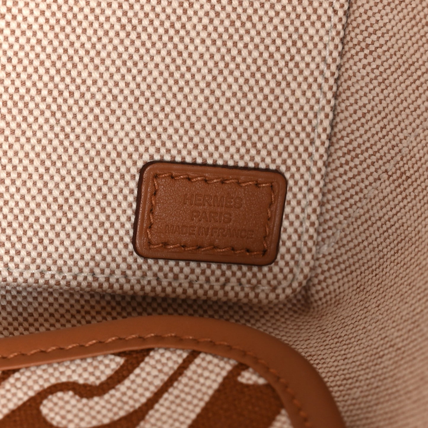 H Plume Canvas Swift Printed Maillons & Co Steeple 25 Bag Fauve Ecru Beige Gold