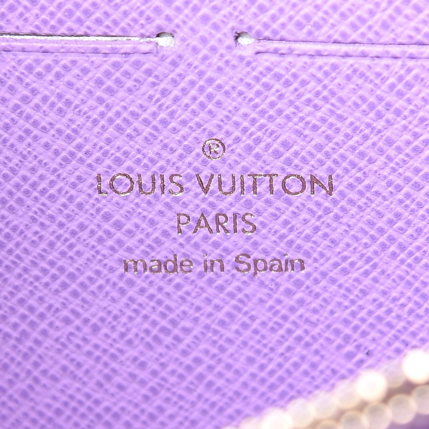 Damier Ebene Illustre Zippy Wallet Violet
