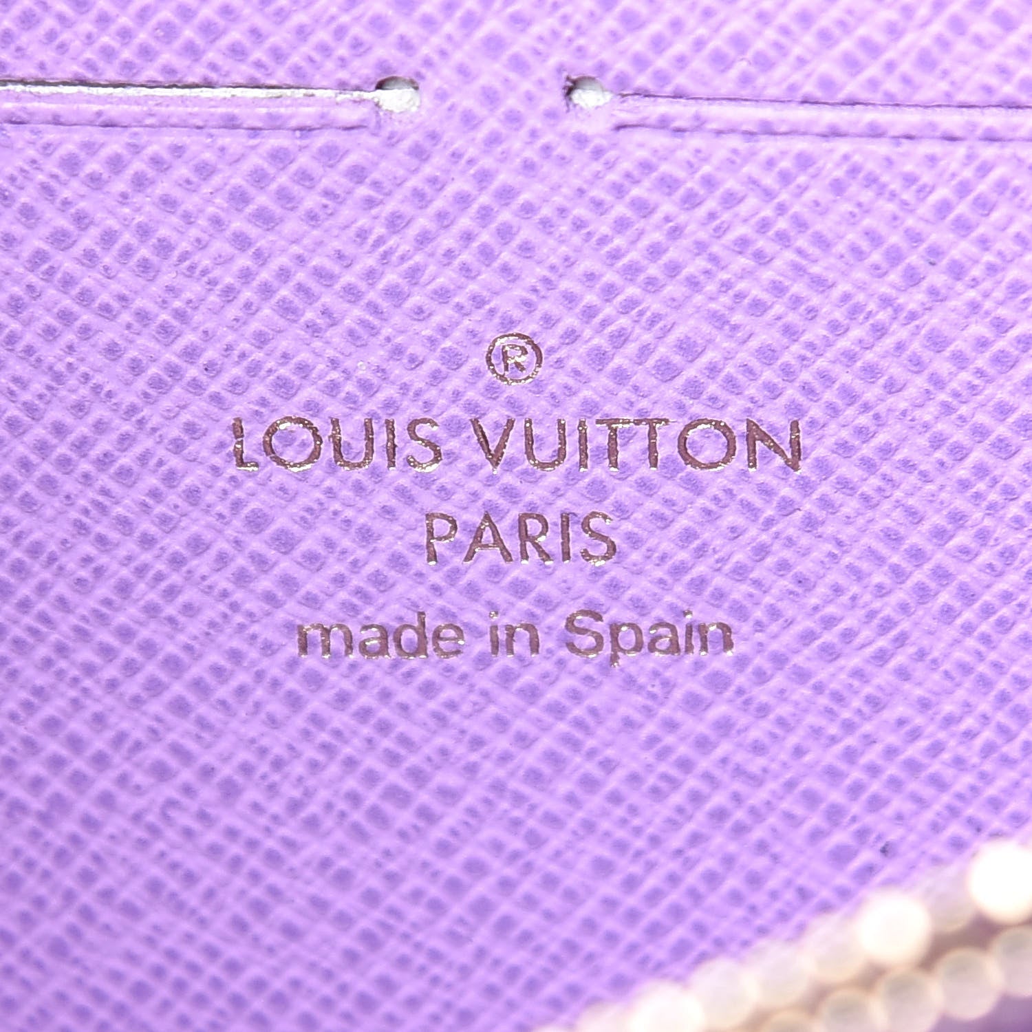 Louis Vuitton Damier Ebene Illustre Zippy Wallet Violet 6 of 7