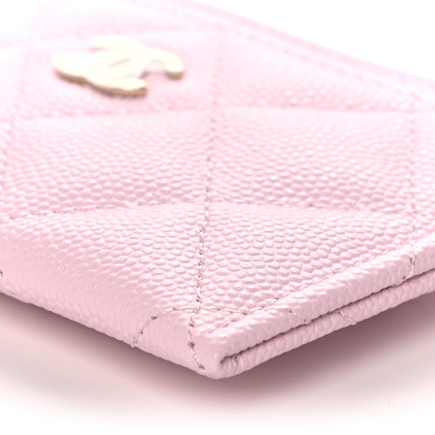 Chanel Caviar Quilted Card Holder Light Pink 6 of 9