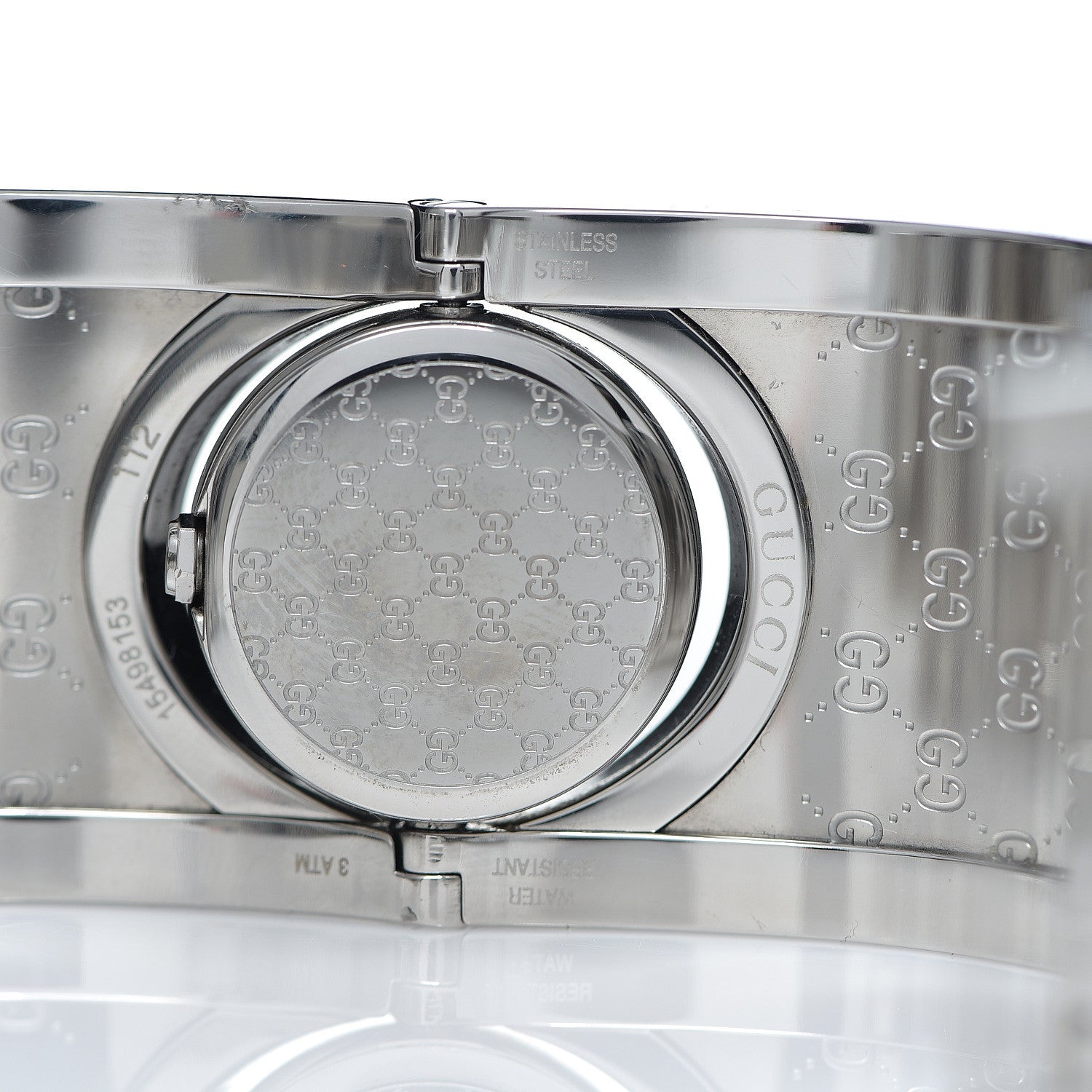 Gucci Stainless Steel Canvas Mother of Pearl 33mm Twirl Monogram Quartz Watch 4 of 4