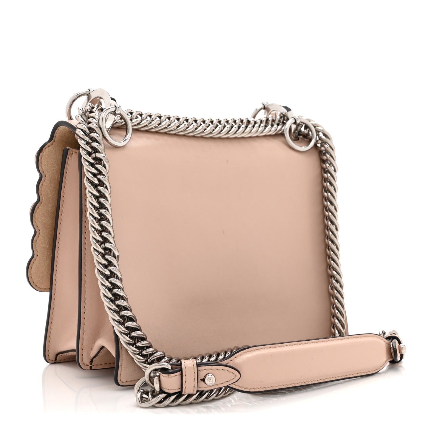 Vitello Liberty Pearl Scalloped Studded Small Kan I Shoulder Bag Soap