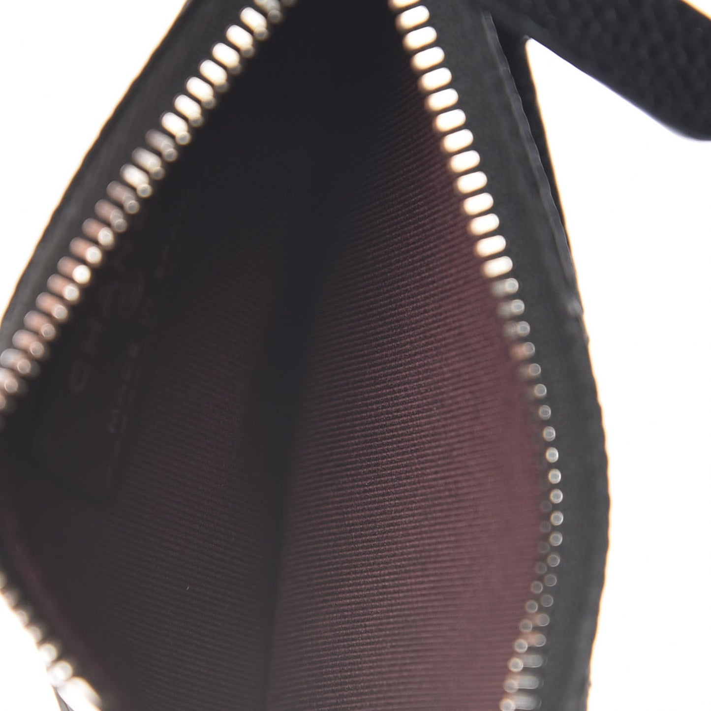 Caviar Quilted CC Zip Card Holder Black