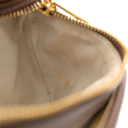 Gucci GG Supreme Monogram Textured Calfskin Retro Interlocking G Belt Bag Beige Ebony Brown Sugar 12 of 18