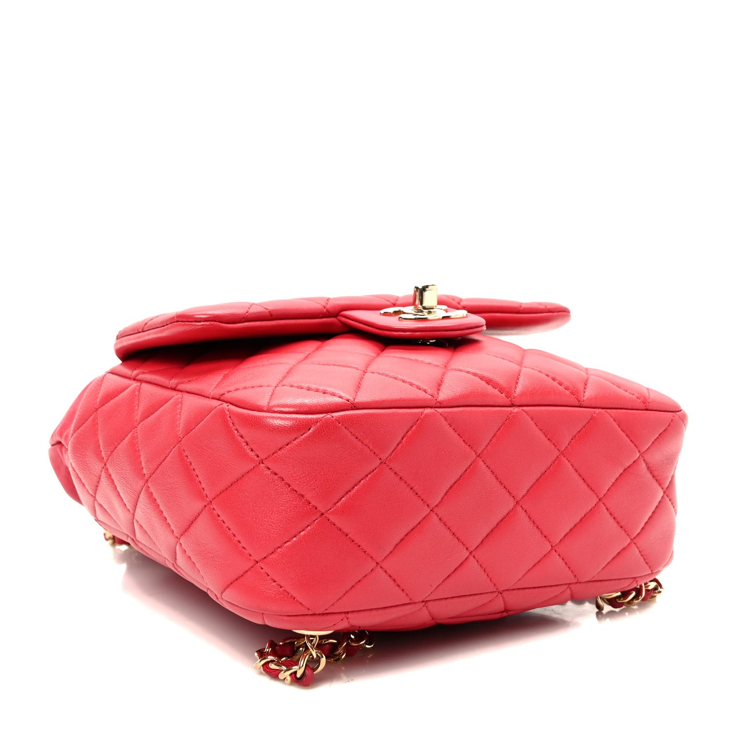 Lambskin Quilted Small in Seoul Backpack Dark Pink