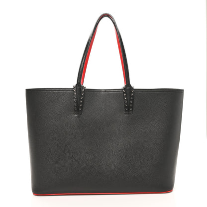 Christian Louboutin Calfskin Spikes East West Cabata Tote Black 1 of 9