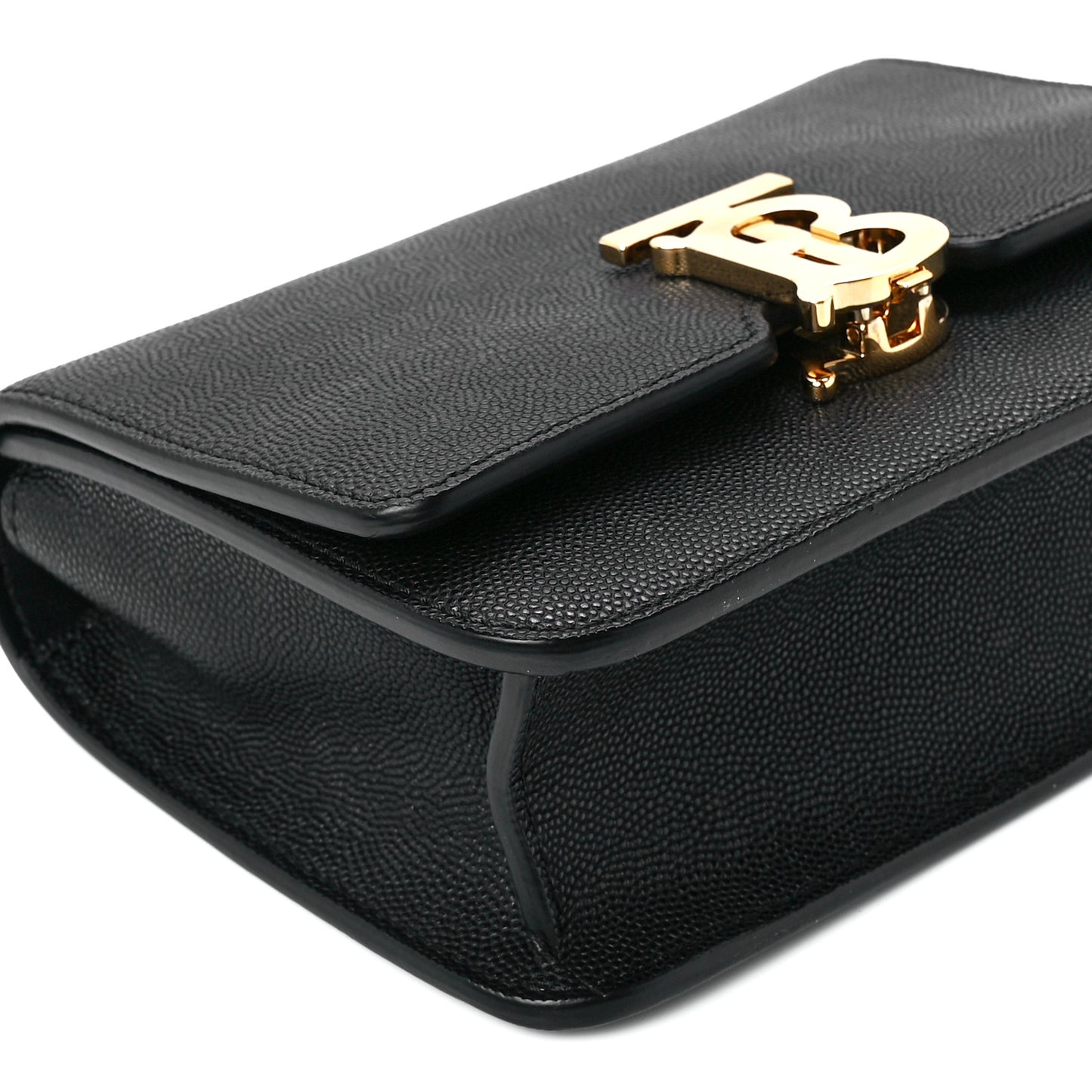 Grained Calfskin Mini TB Bag Black