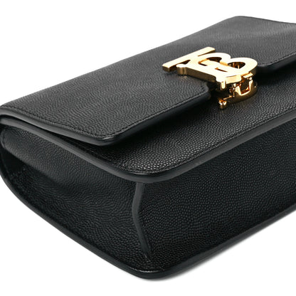 Burberry Grained Calfskin Mini TB Bag Black 11 of 12