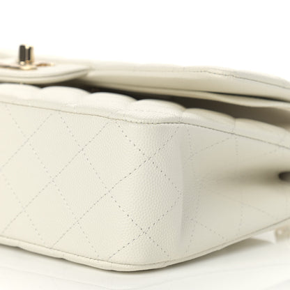 Chanel Caviar Quilted Medium Double Flap White 9 of 10
