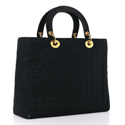 Christian Dior Nylon Cannage Large Lady Dior Black 3 of 14