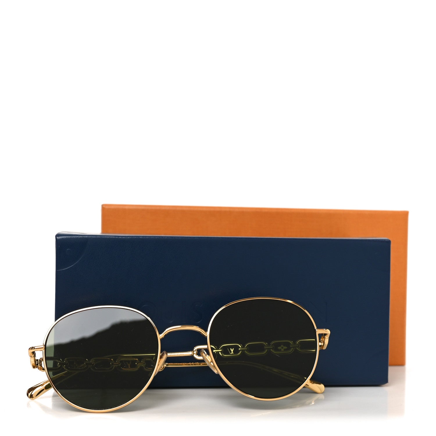 Louis Vuitton Metal My LV Chain Round Sunglasses Z2475U Gold 8 of 8