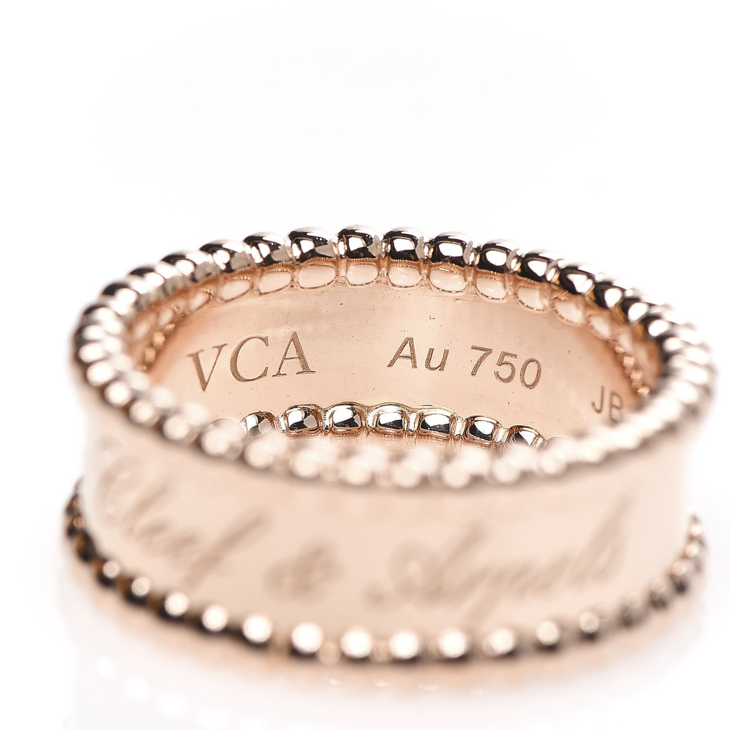 18K Rose Gold Perlee Signature Ring 51 5.75