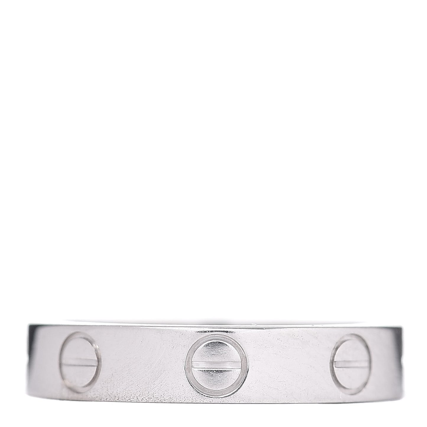 18K White Gold 3.5mm LOVE Wedding Band Ring 49 4.75