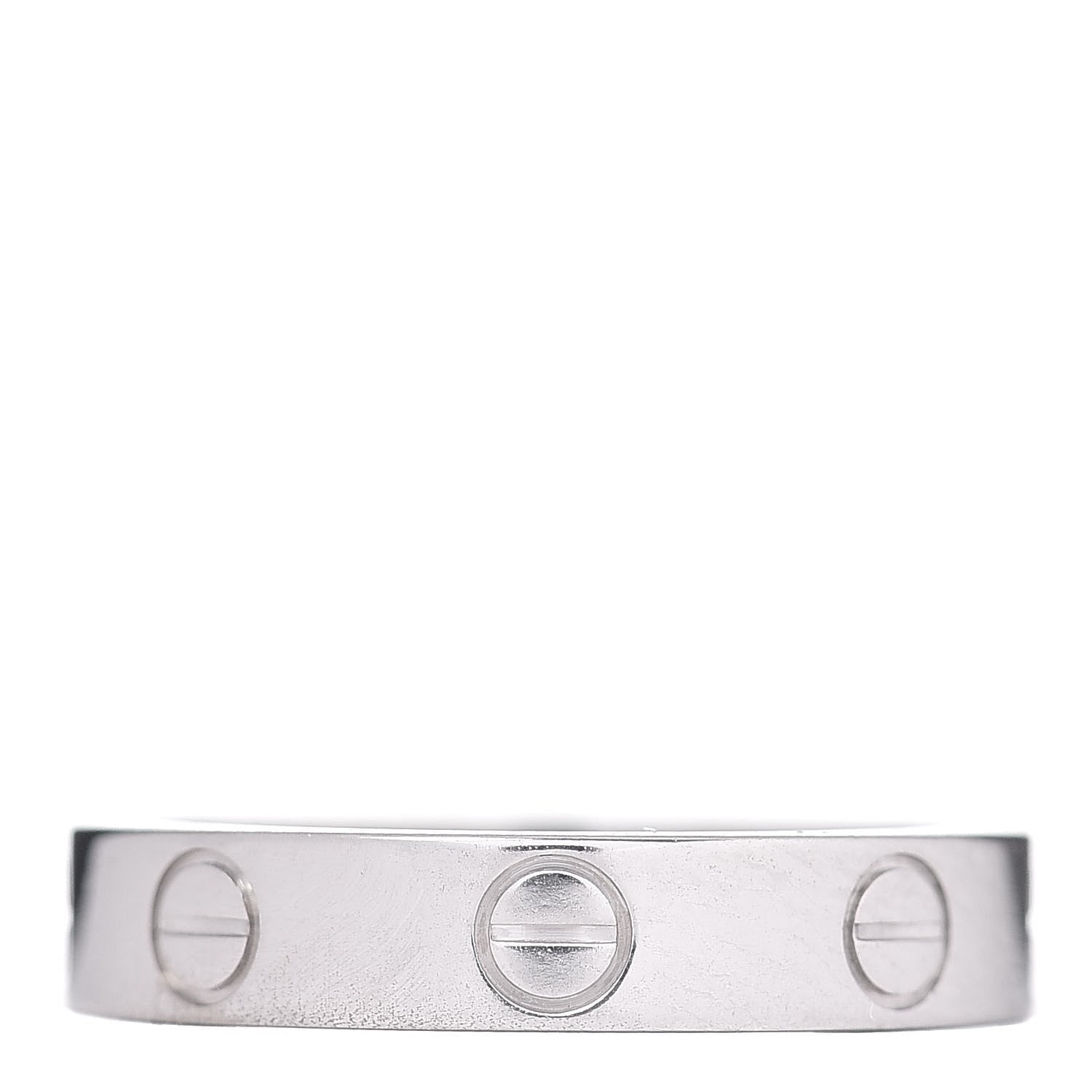 Cartier 18K White Gold 3.5mm LOVE Wedding Band Ring 49 4.75 3 of 4