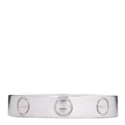 Cartier 18K White Gold 3.5mm LOVE Wedding Band Ring 49 4.75 3 of 4