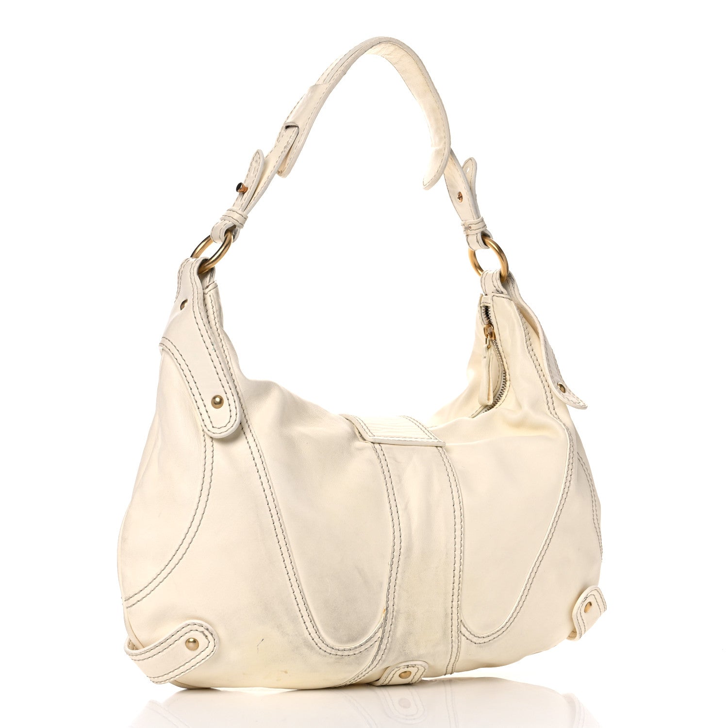 Valentino Garavani Lambskin Catch Hobo White 3 of 26