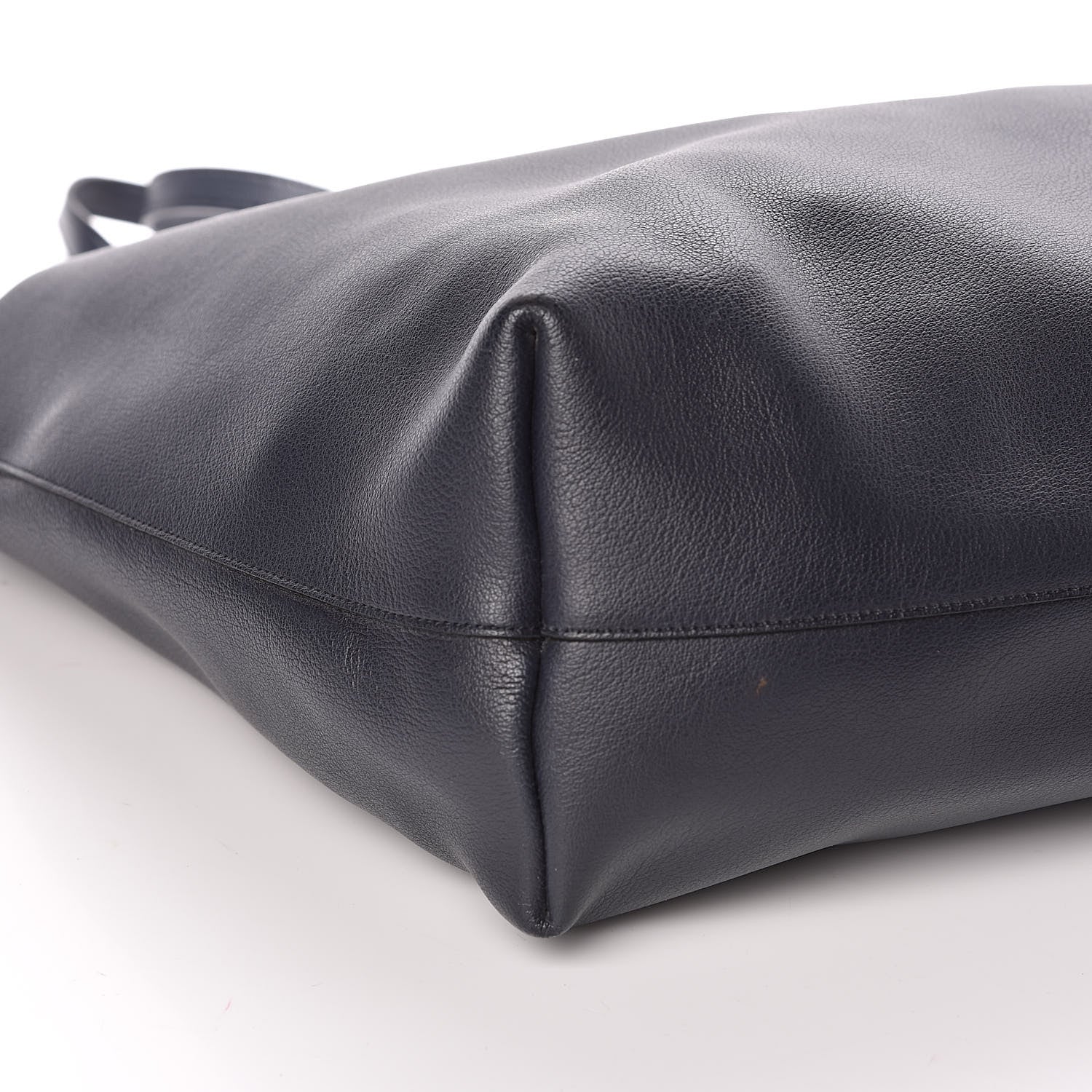 Saint Laurent Calfskin Large Shopping Tote Navy 9 of 10