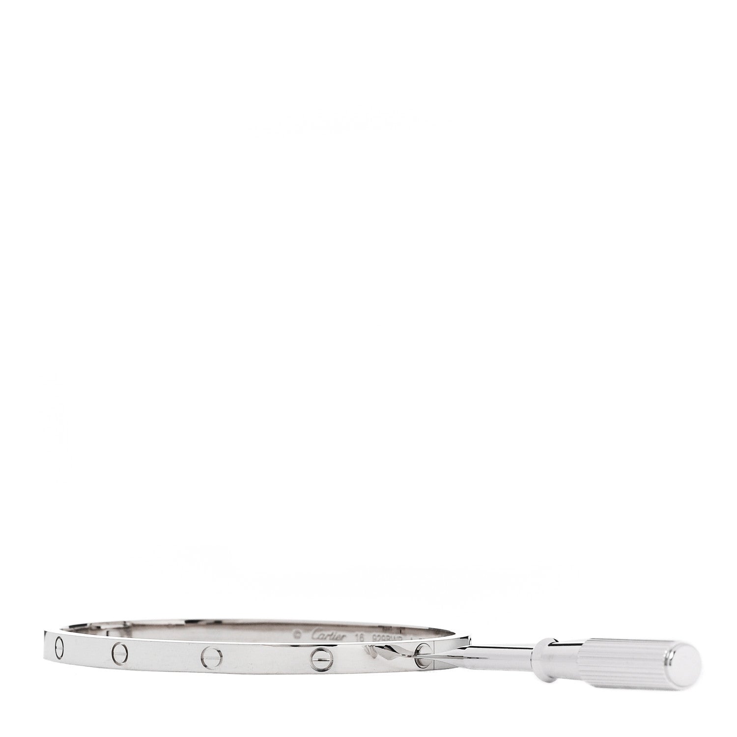 Cartier 18K White Gold Small LOVE Bracelet 16 3 of 8
