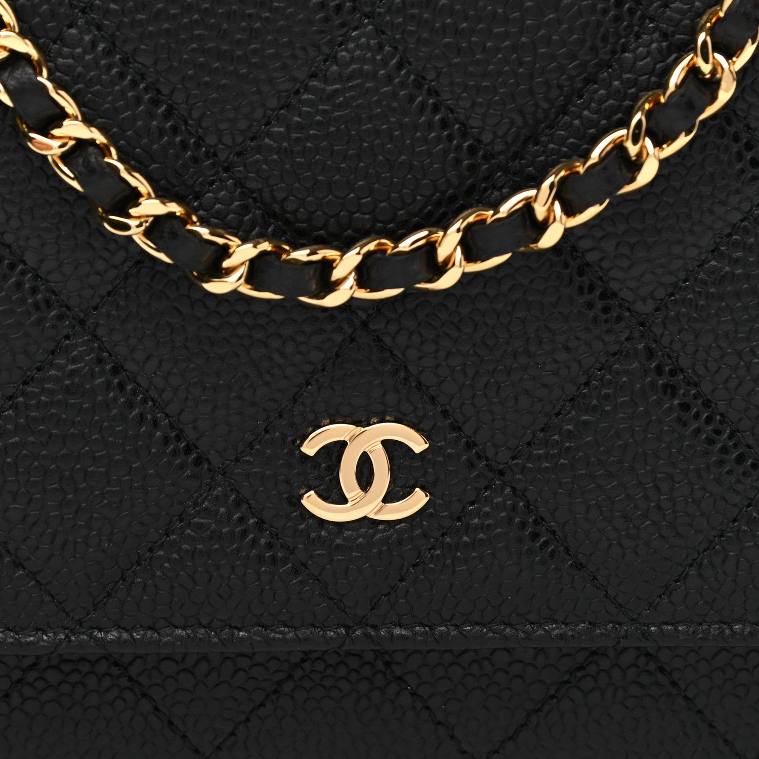 Chanel Caviar Quilted Wallet On Chain WOC Black 9 of 12