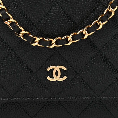 Chanel Caviar Quilted Wallet On Chain WOC Black 9 of 12