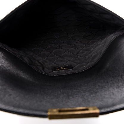 Chanel Caviar Quilted Medium Golden Class Pouch Black 5 of 8
