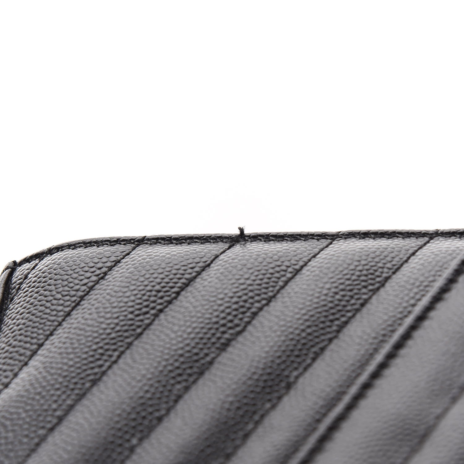 Saint Laurent Grain De Poudre Matelasse Chevron Monogram Chain Wallet Black 10 of 10