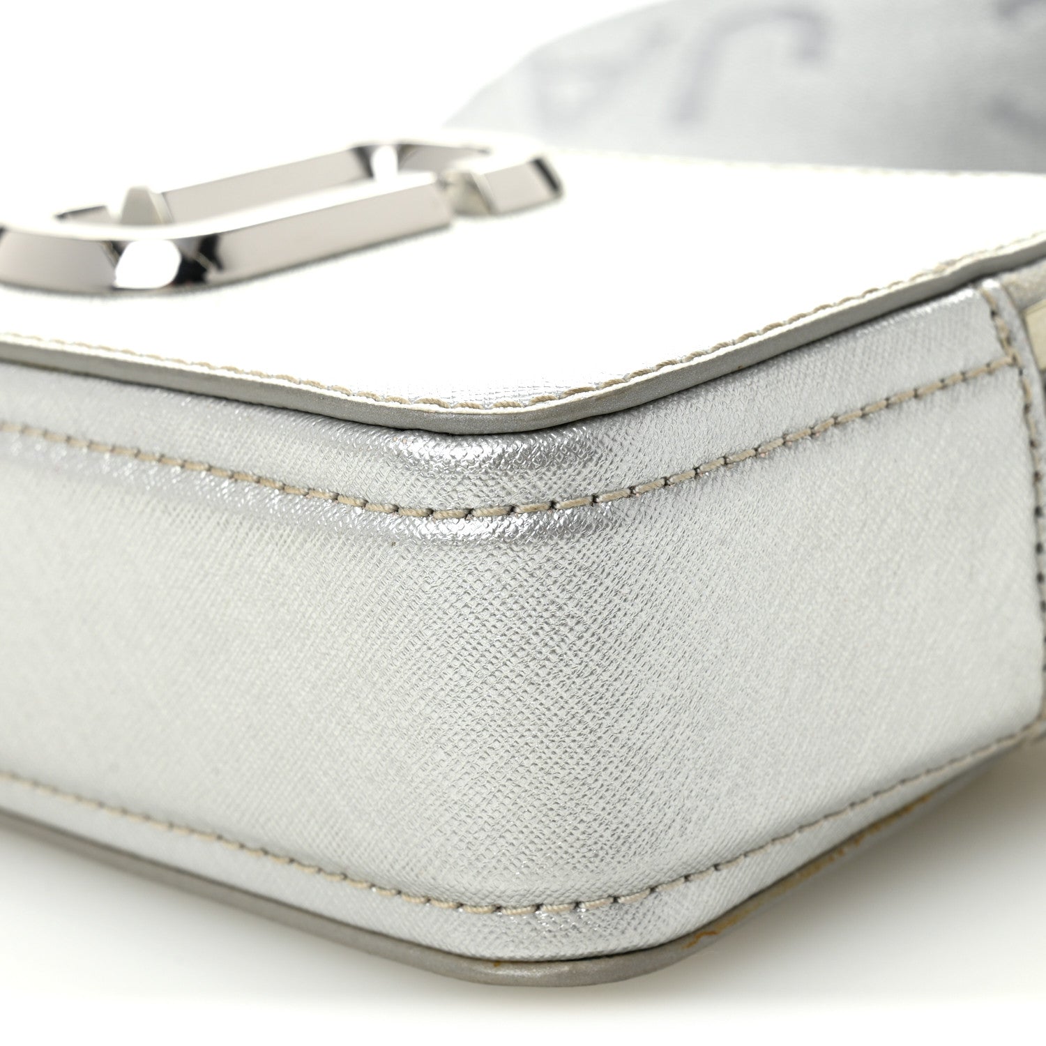 Marc Jacobs Metallic Saffiano Small Snapshot Camera Bag Silver 11 of 12
