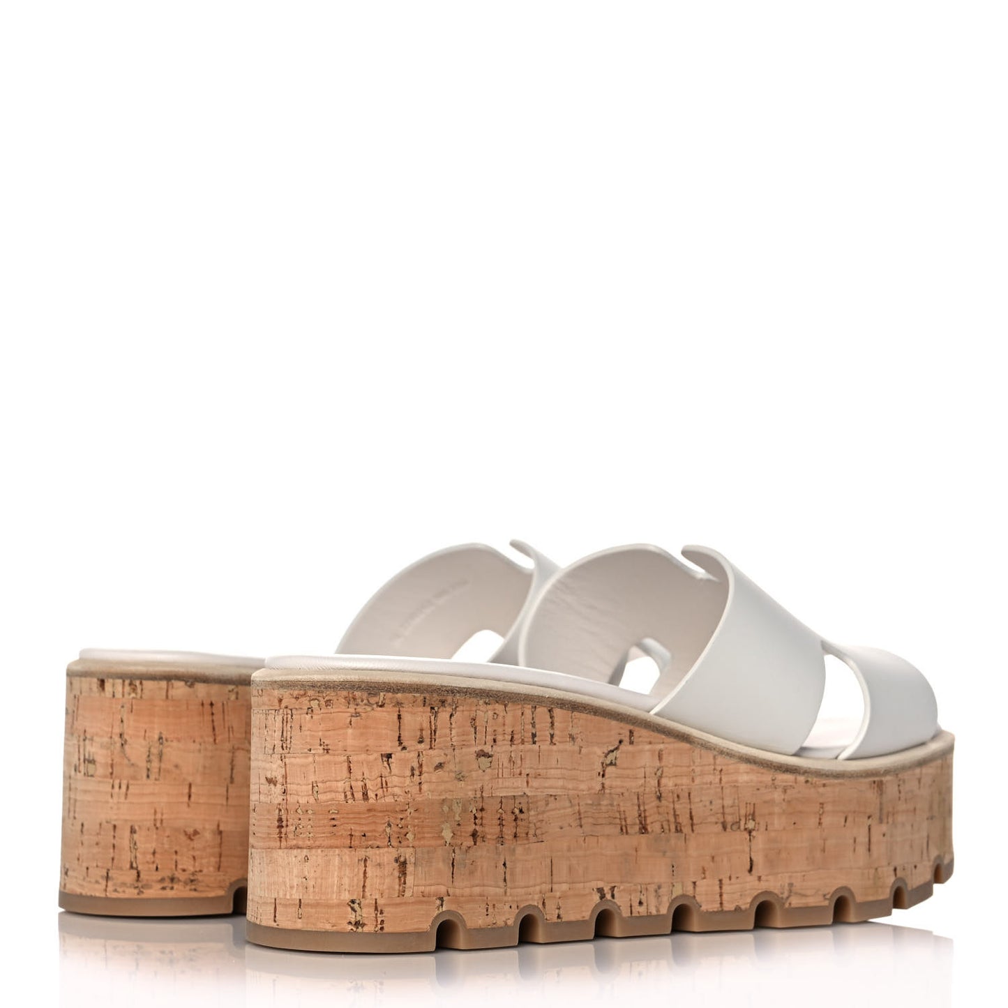 Calfskin Cork Eze 30 Sandals 38 White