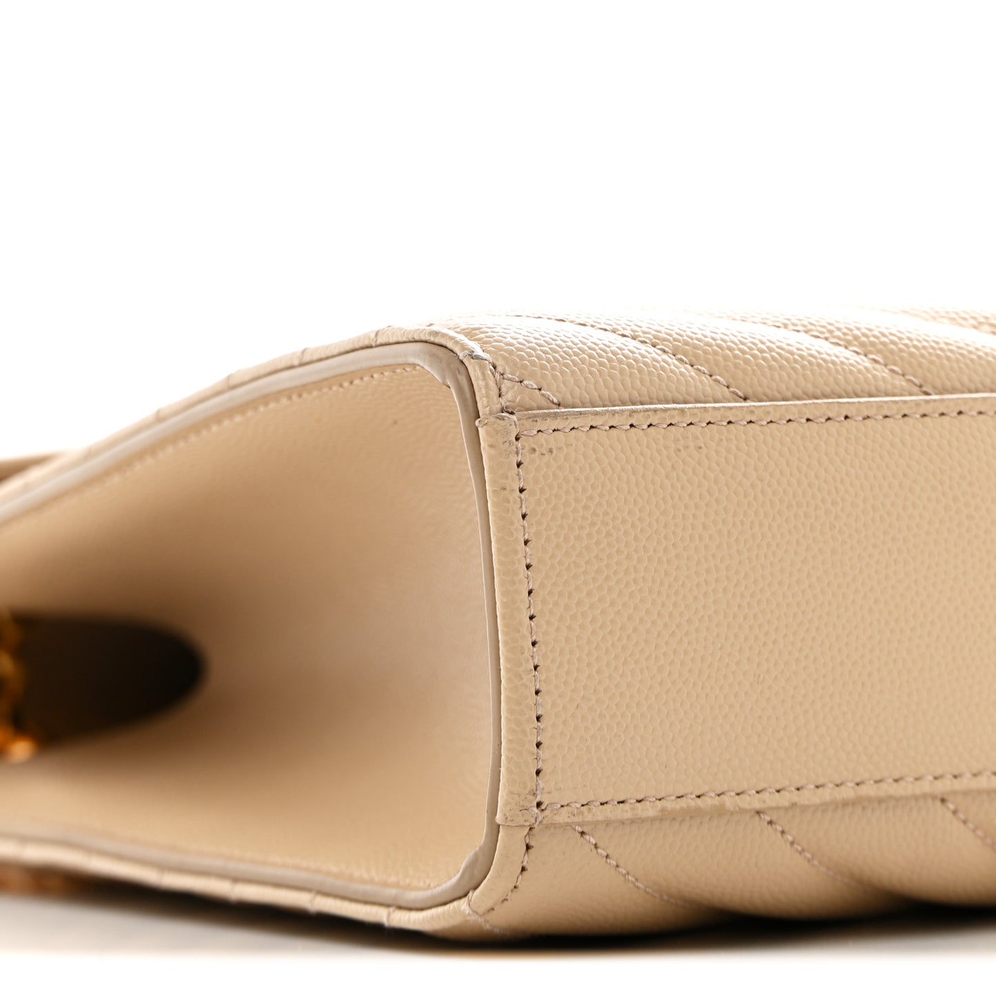 Grain De Poudre Matelasse Chevron Large Monogram Satchel Nude Powder