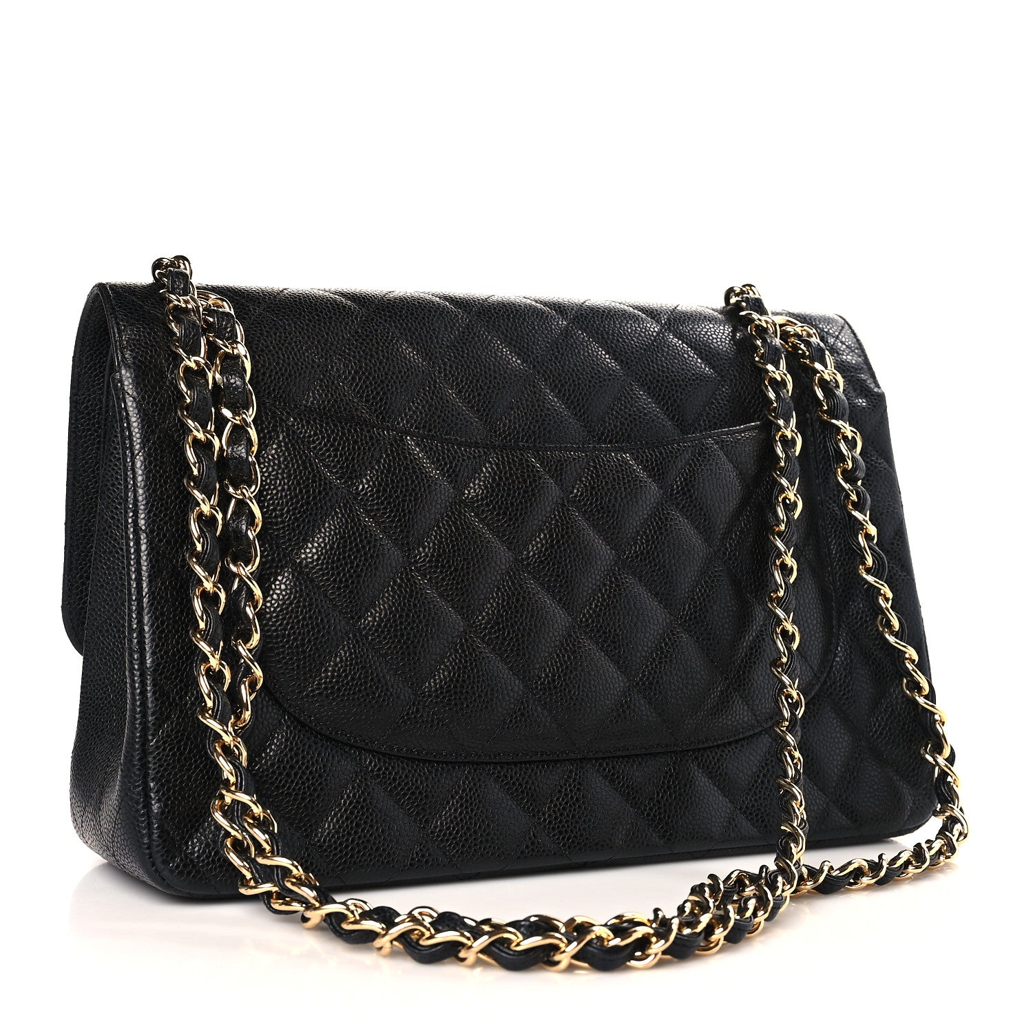 Chanel Caviar Quilted Jumbo Double Flap Black 3 of 8