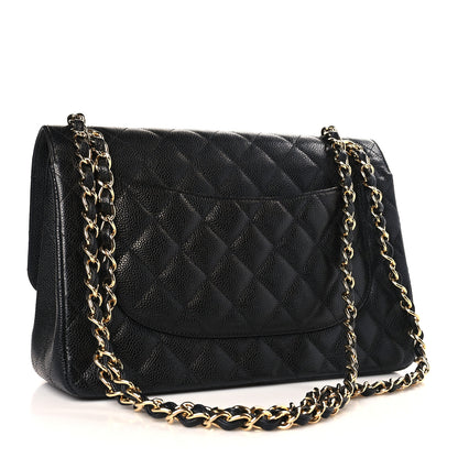 Chanel Caviar Quilted Jumbo Double Flap Black 3 of 8