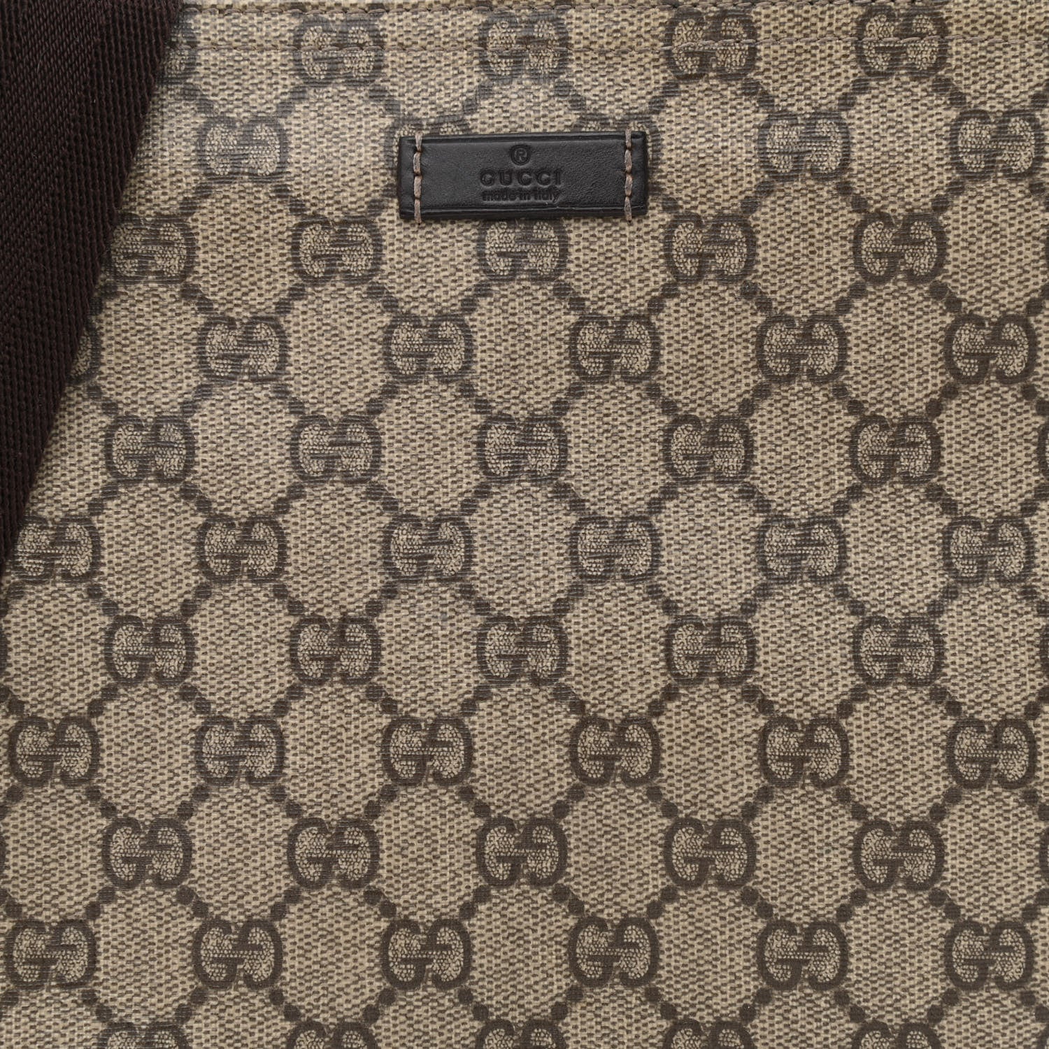 Gucci GG Supreme Monogram Small Flat Messenger Bag Dark Brown 8 of 11