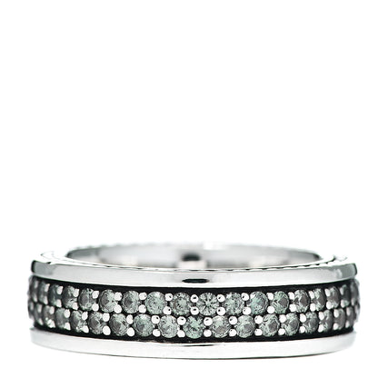 David Yurman Sterling Silver Gray Sapphires Streamline Two-Row Band Ring 60 9 1 of 5