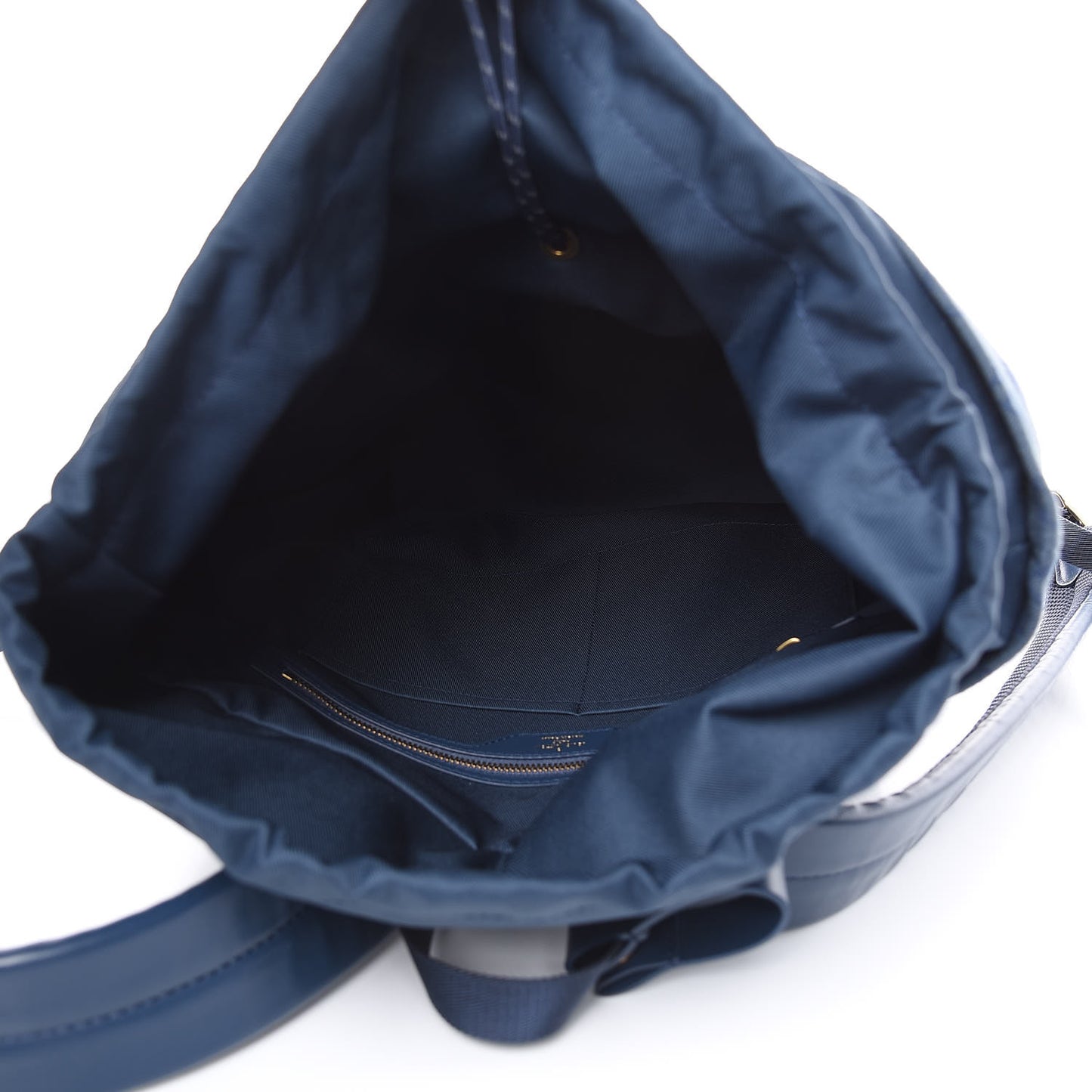 Monogram Denim Chalk Backpack Navy