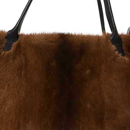 The Row Mink Fur Lux Satchel Coffee 7 of 9