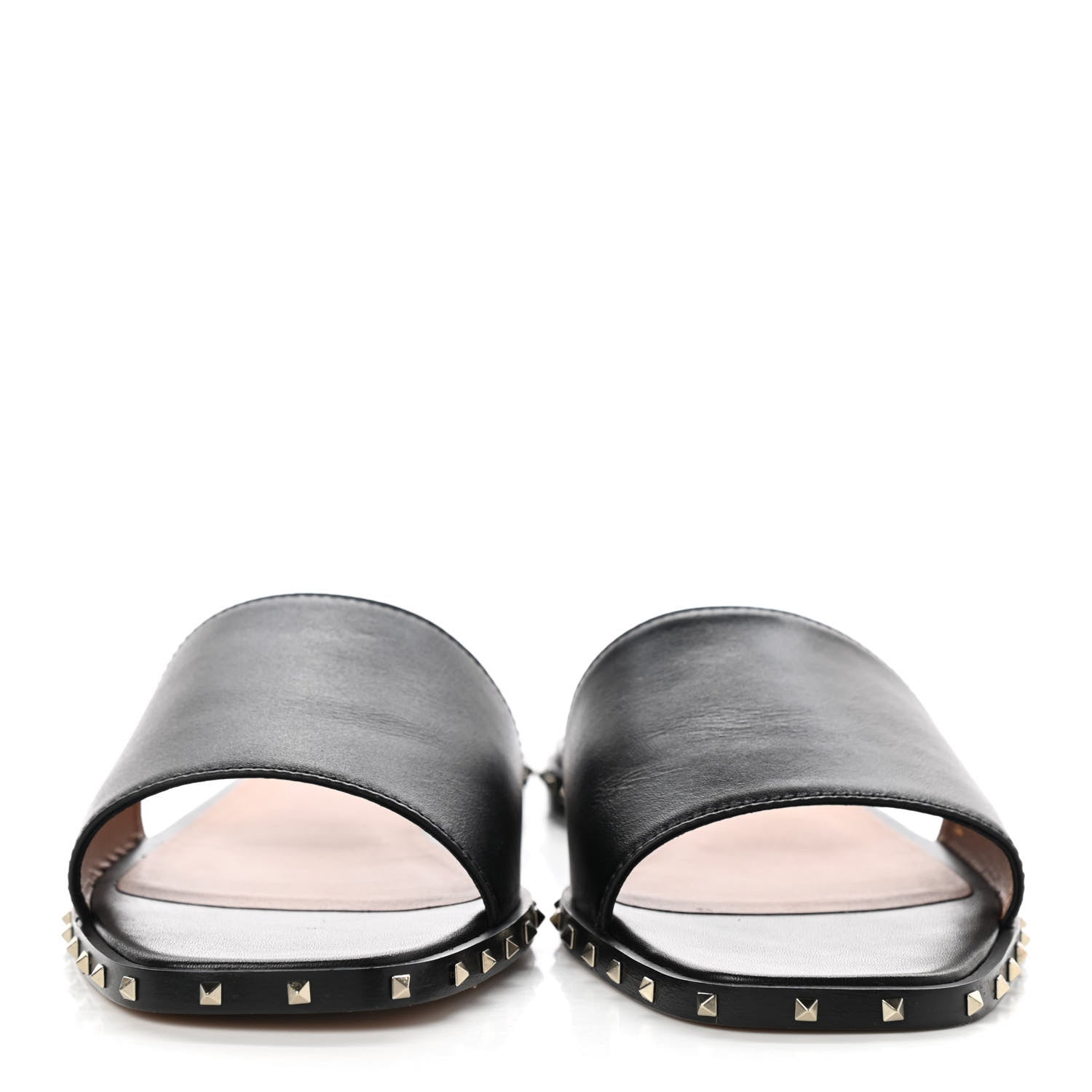 Valentino Garavani Nappa Soul Rockstud Flat Slide Sandals 40 Black 2 of 12